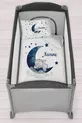 Ensemble de literie pour lit bébé  personnalisé avec le nom, bleu, Éléphant sur la Lune
