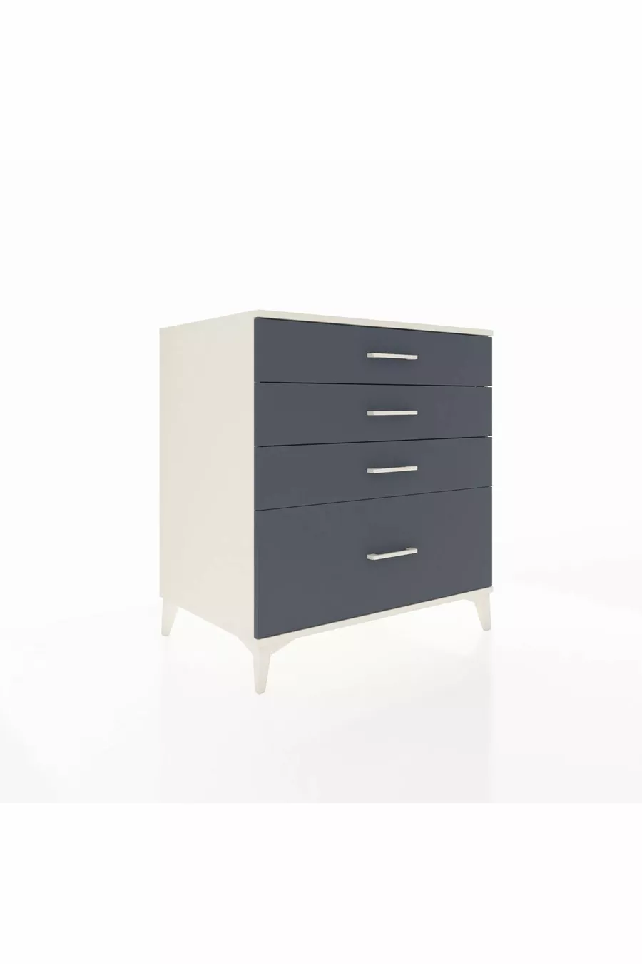 Commode Kronos 4 tiroirs Pierre de lune-Anthracite