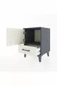 Commode Hyperion avec une étagère, un tiroir et une porte, Anthracite-Pierre de lune