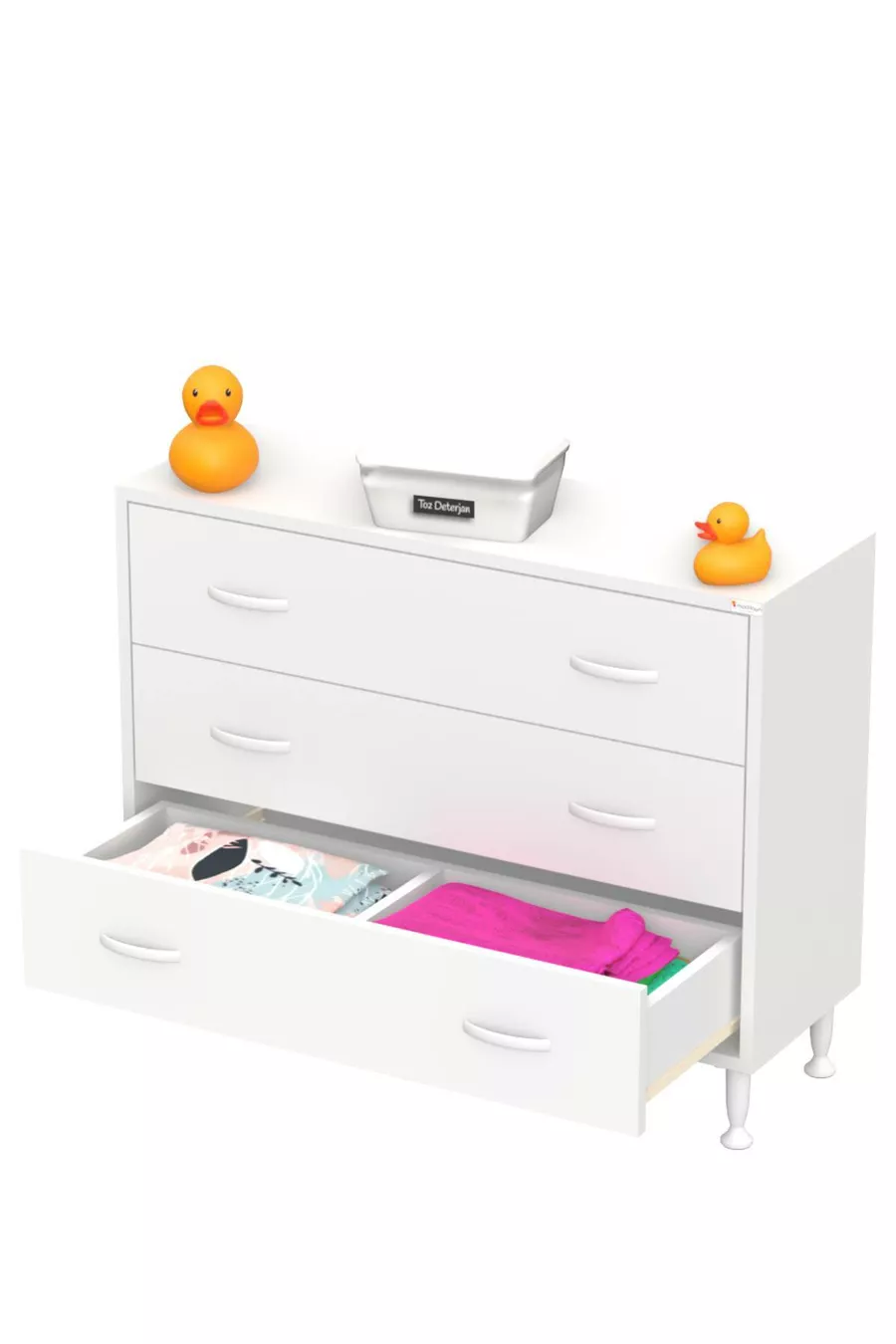 SÖKE, Armoire de salle de bain multifonctions à 3 tiroirs sur pied (différentes options de largeur)