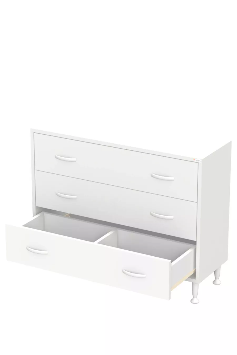 SÖKE, Armoire de salle de bain multifonctions à 3 tiroirs sur pied (différentes options de largeur)