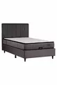 Ensemble de Lit avec Sommier Coffre et Tête de Lit Royal Plus, Matelas à Ressorts avec Protection, Anthracite