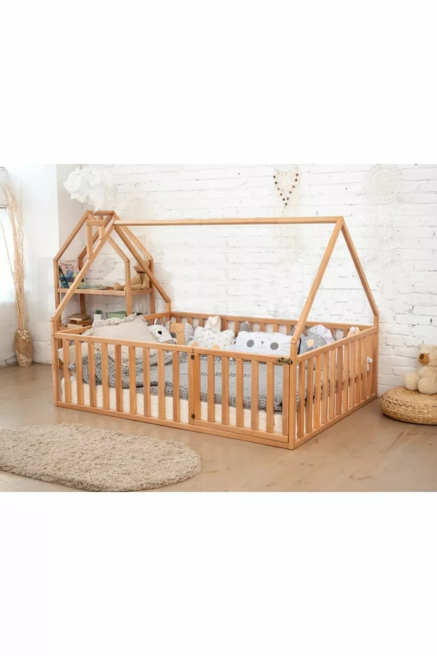 Lit Montessori en bois - Lit en bois massif - Lit pour enfants et bébés Montessori