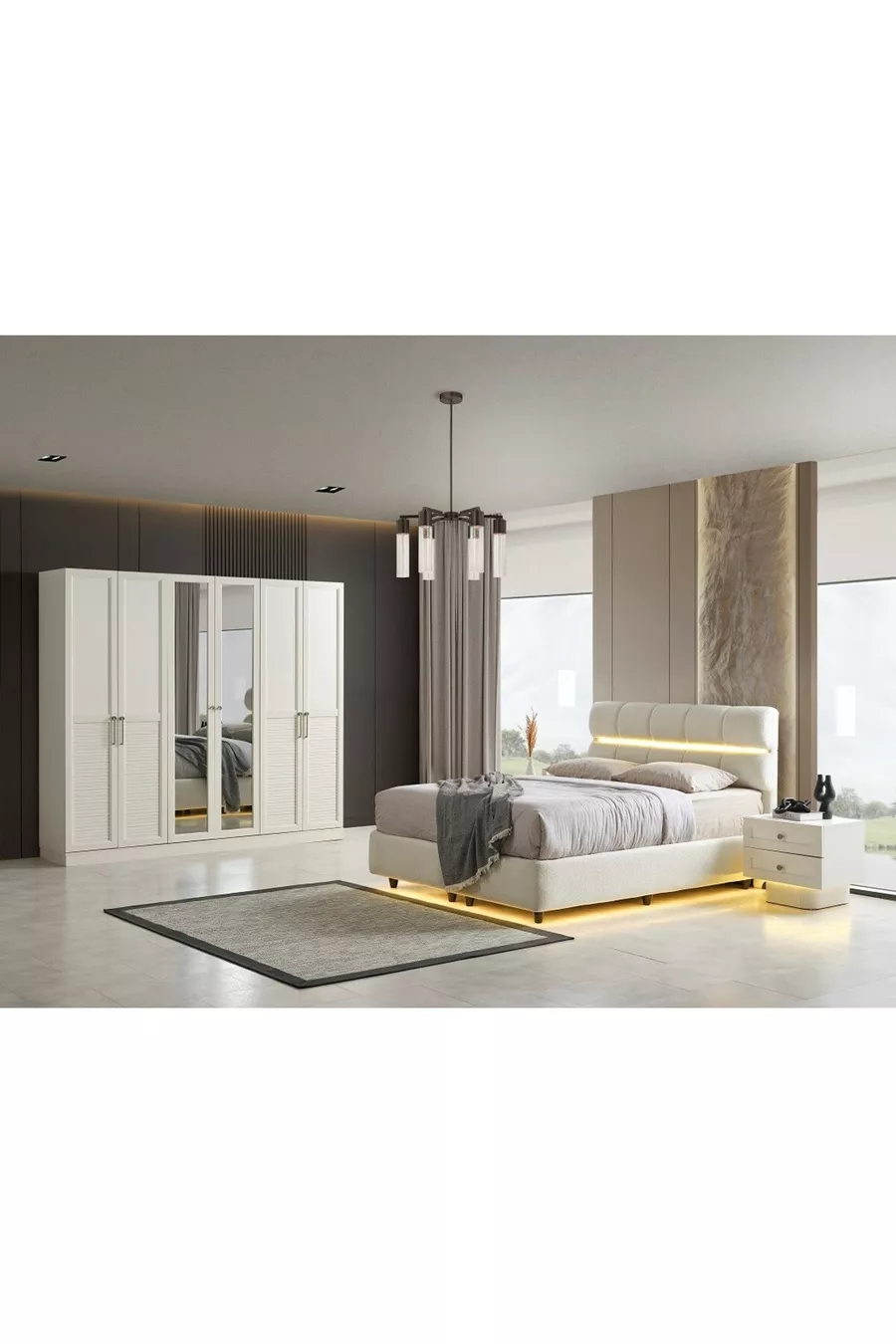 ENSEMBLE DE CHAMBRE À COUCHER ELABOR MDF