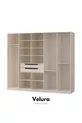Ensemble de chambre à coucher Marcel à 3 miroirs (armoire) - 5 portes