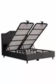 Ensemble tête de lit et sommier avec coffre Royal Lux ANTHRACITE (LIT NON INCLUS)