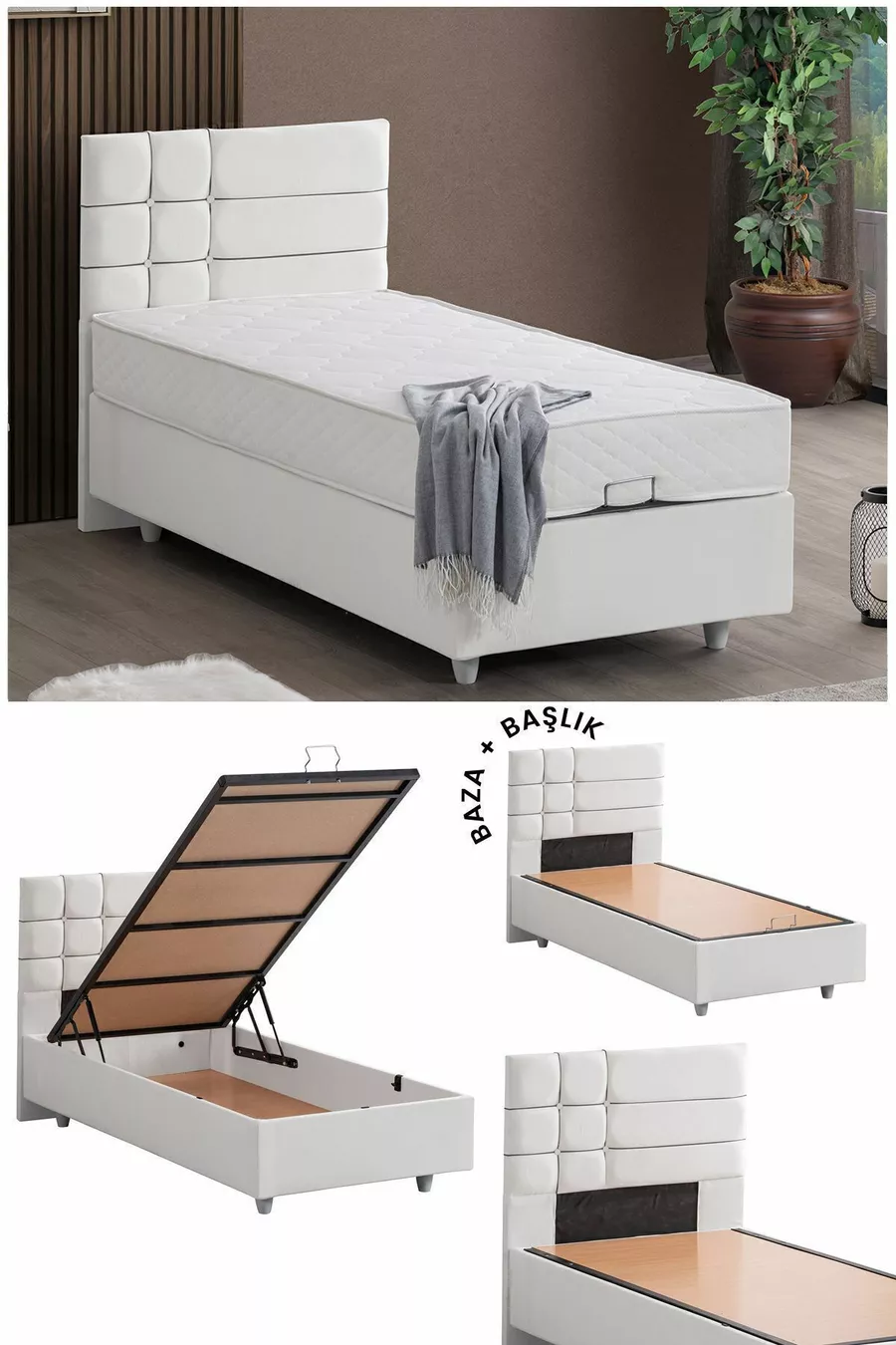 Ensemble double à Alma, ensemble tête de lit pour lit simple