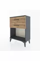 Chevet Arges 2 tiroirs Anthracite-Pin