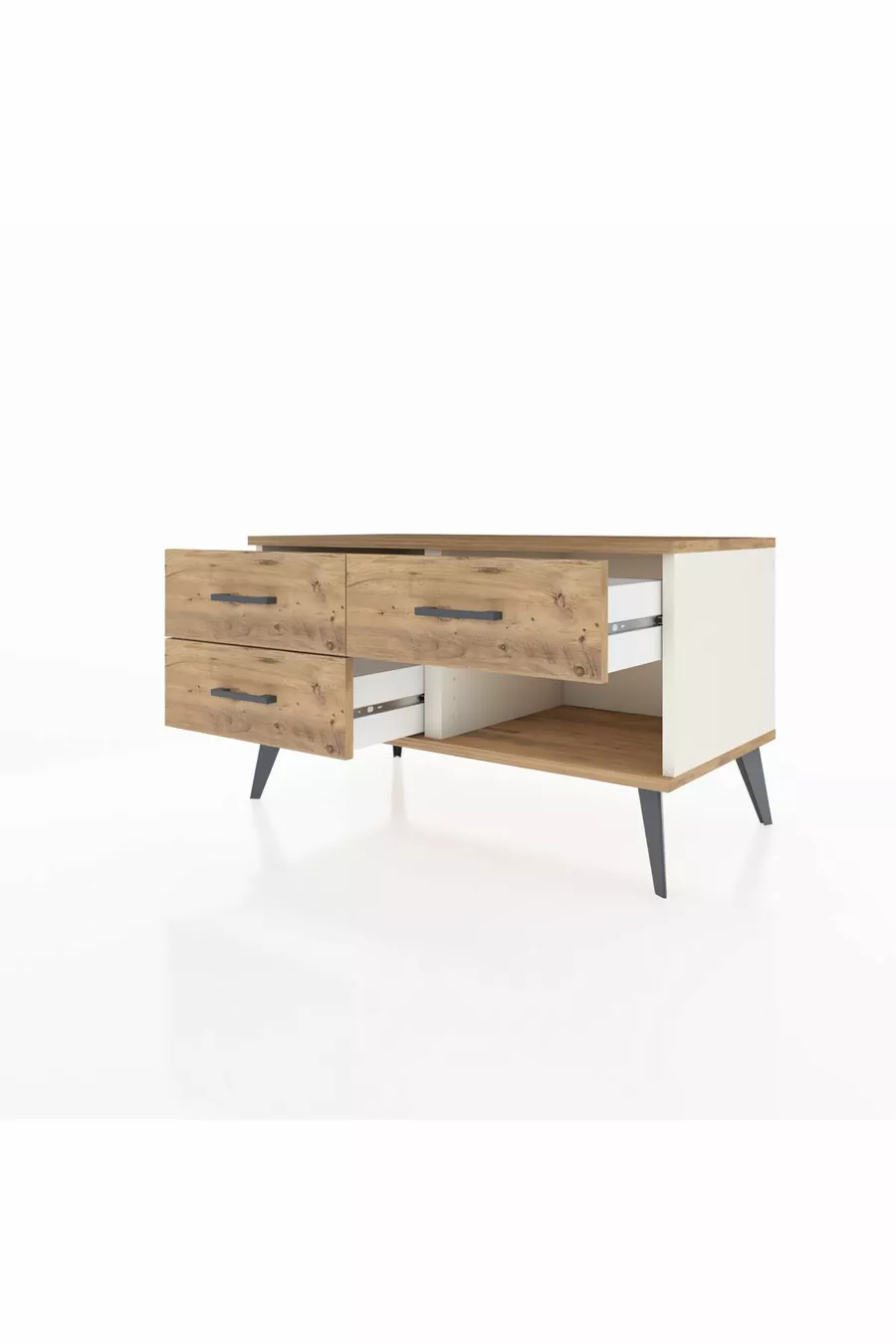 Commode Hyperion 3 tiroirs Pierre de lune-Sapin