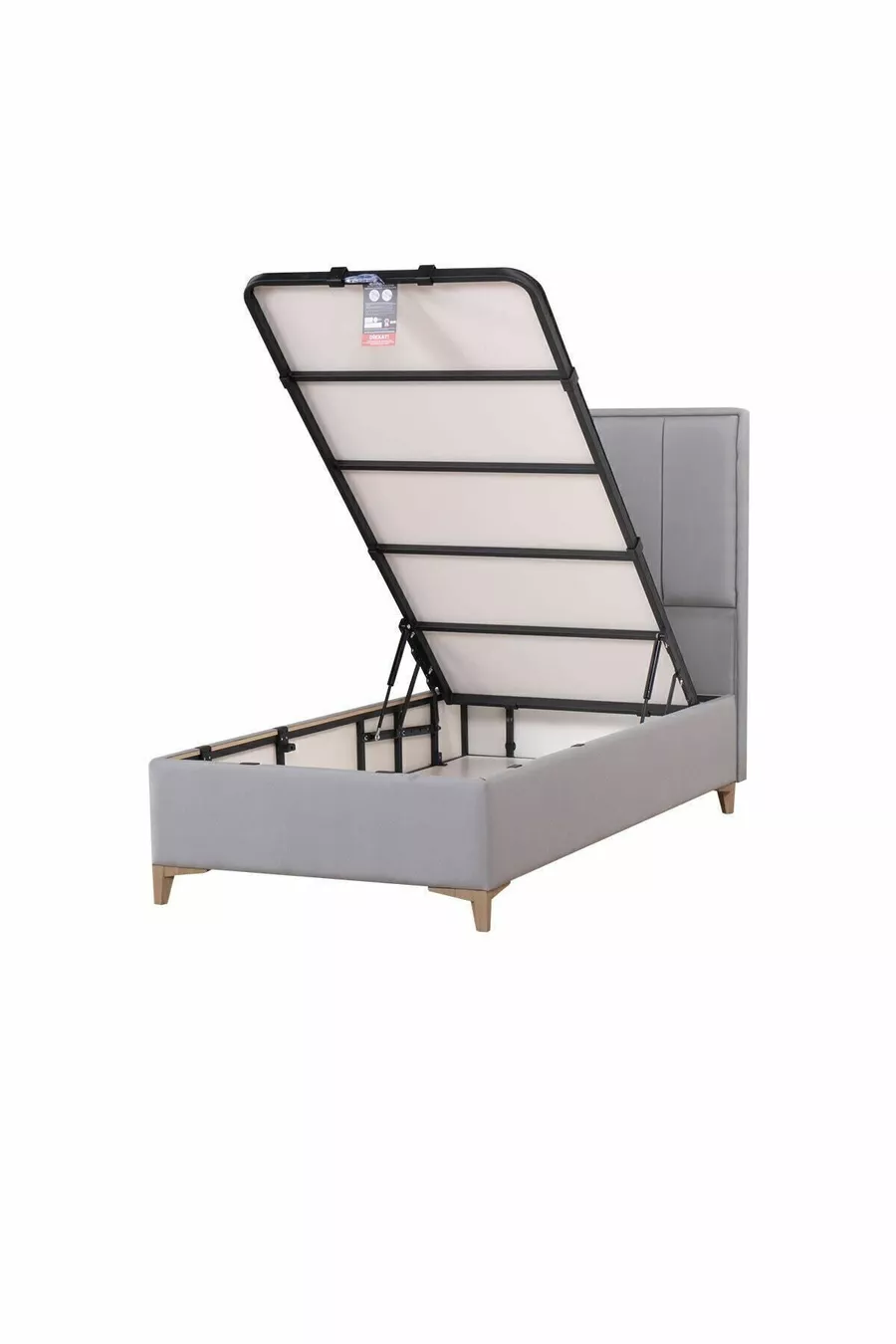 Ensemble tête de lit et sommier coffre Gold Therapy Gris (LIT NON INCLUS)