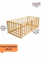 Lit Montessori pour bébé et enfant unisexe en bois avec barrière de sécurité et porte, parc-lit  Cm