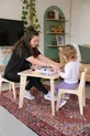 Ensemble de table et chaises en bois Montessori pour enfants (1 table + 2 chaises)