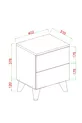 Table de chevet blanche Artemis 2 tiroirs
