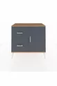 Commode Hyperion à une étagère, 2 tiroirs et une porte, pin-anthracite