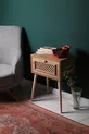 Table de chevet avec porte, cadre en pin