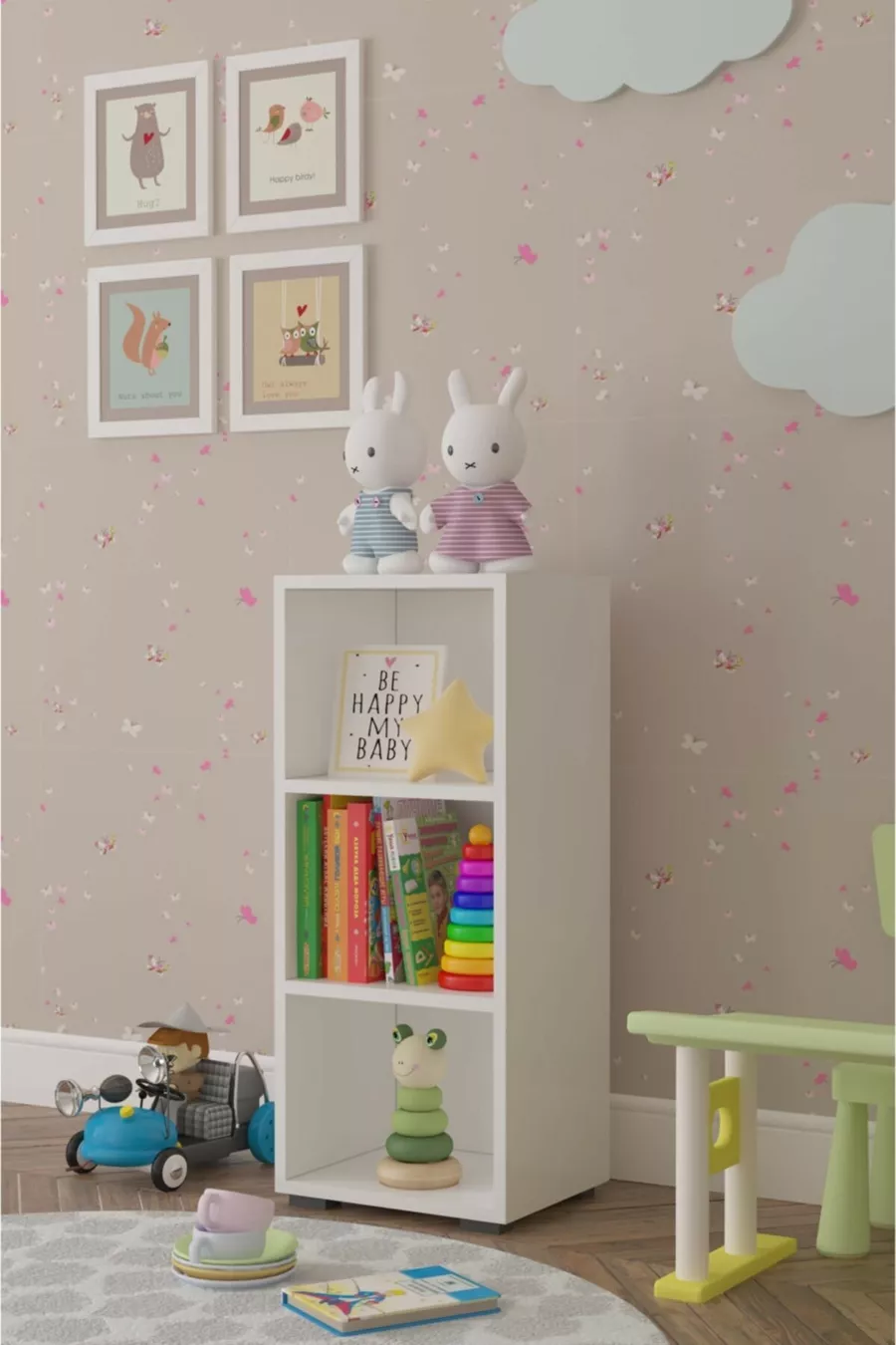 Bibliothèque polyvalente Key & Armoire de rangement à 3 étagères