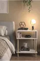 Table de chevet moderne à 2 étagères pour chambre à coucher, organisateur de chevet sur pieds en bois - Blanc