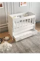 Berceau à tiroirs blanc avec balançoire pour maman, cadeau avec matelas