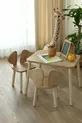 Table et 2 chaises pour enfants Montessori en marron