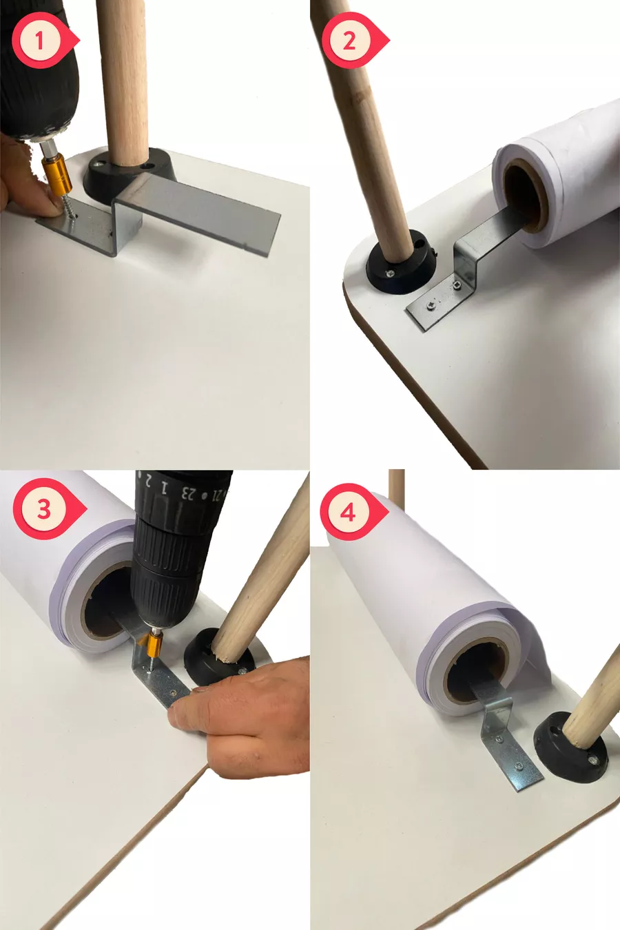 Ensemble de papier en rouleau de mt avec équipement de connexion, compatible avec table d'activités