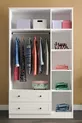 Armoire Beyza Country 3 portes 2 tiroirs