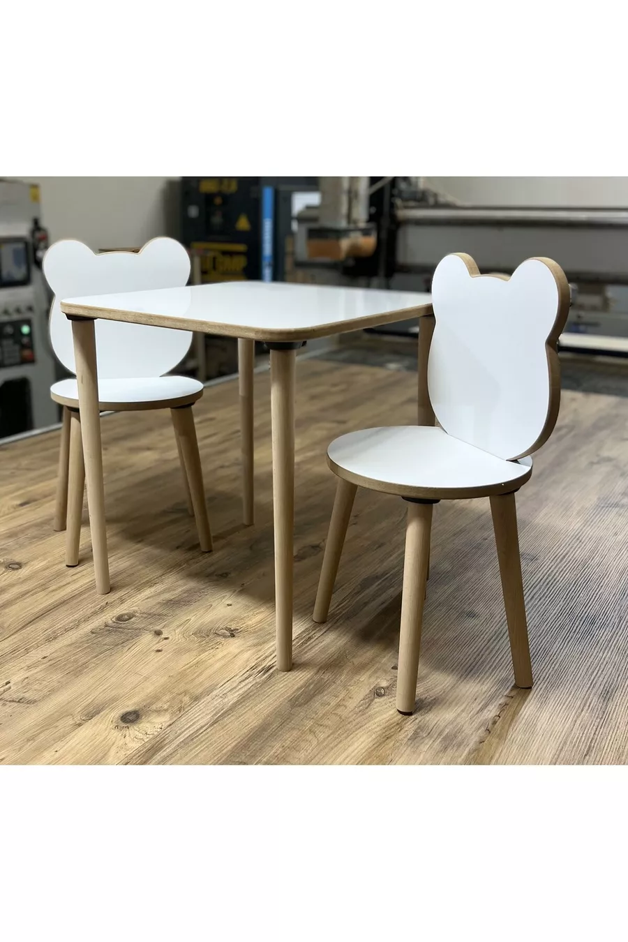 Ensemble de table et chaises pour enfants Panda Blanc Table d'activité Table de travail 1 table 2 chaises