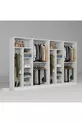 Armoire à vêtements Kardelen Série Mat Blanc 8 Portes  Étagères  cm - ensemble de garde-robe
