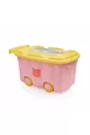 Boîte à jouets à roulettes - Rose - Lt