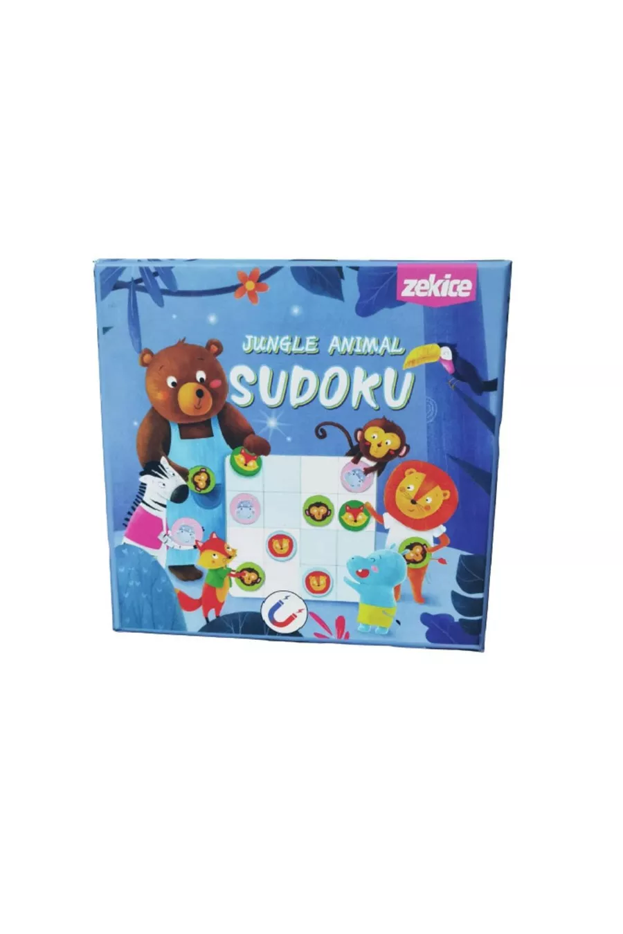 Jeu de Sudoku avec des animaux de la forêt - Sudoku des animaux de la jungle - Sudoku amusant pour les enfants - Sudoku magnétique
