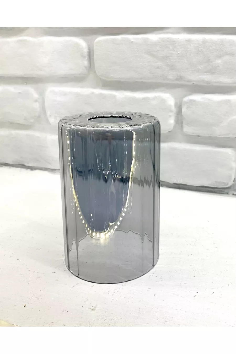 Verre de lampe à tube brillant rayé couleur chrome, abat-jour chandelier, pièce de rechange en verre  cm, compatible avec douille 