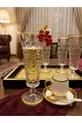 Ensemble de 6 verres à pied avec détails en or cristal pour café/létre/boissons/acier/eau/cocktail* ml