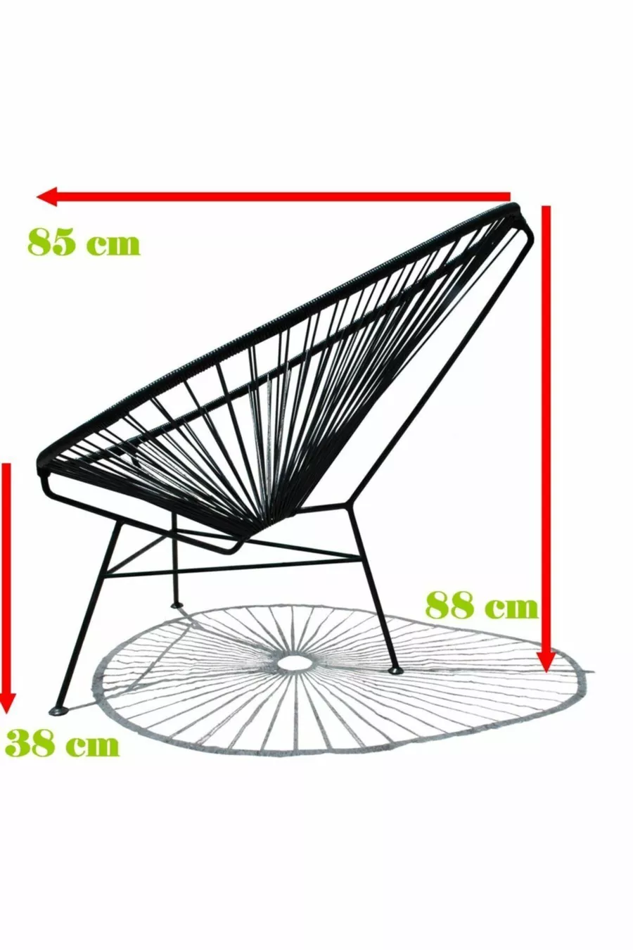 Chaise d'extérieur en osier Egg Acapulco