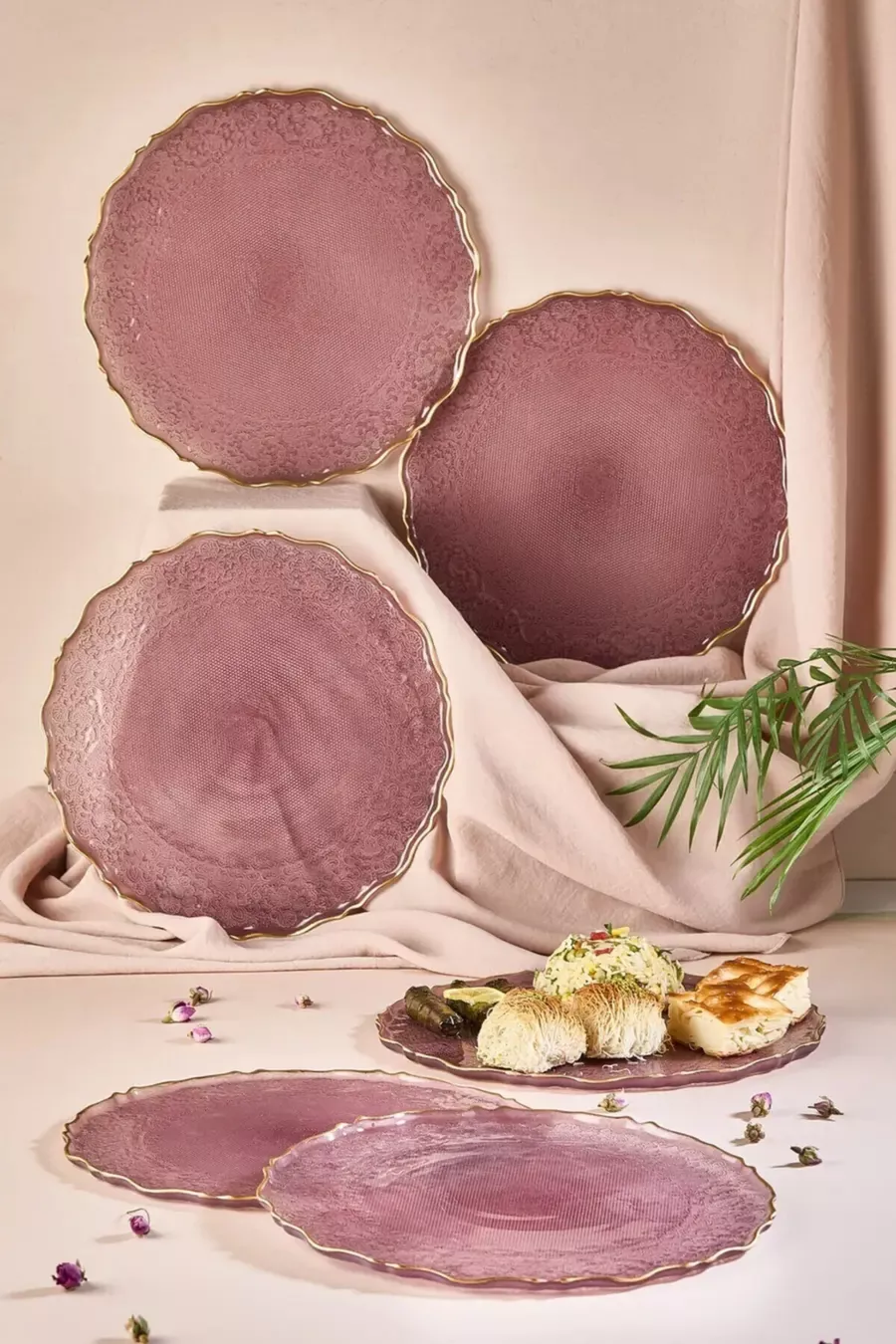  pièces - Série Goblen Ensemble de service et de présentation pour gâteau prune