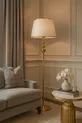 Lampadaire métallique plaqué or Milano Küre - Crème avec bande dorée