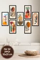 Décoration Murale Feuilles Bohèmes en 7 Parties - Ensemble de Tableaux pour Salon, Séjour, Chambre, Cuisine, Bureau, Entrée
