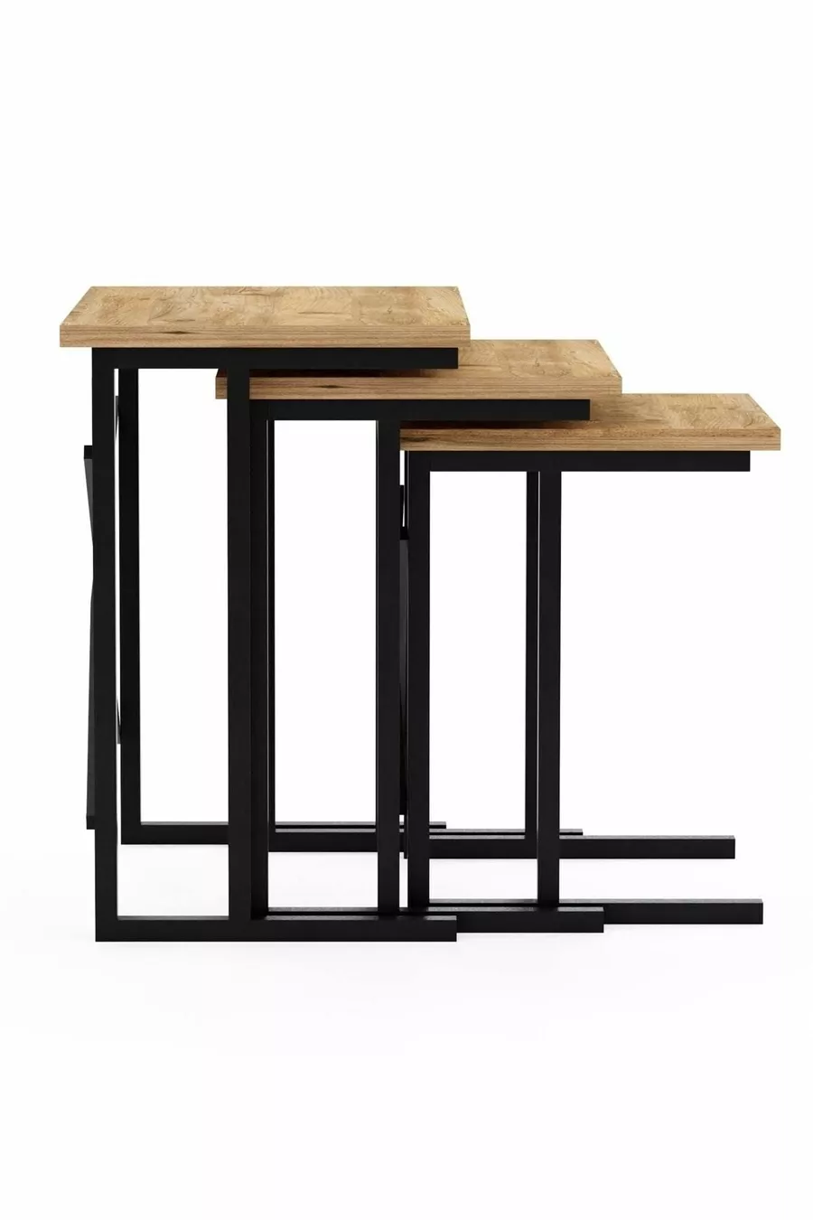 Table gigogne  en métal avec pieds - Pin