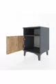 Chevet Hyperion avec une étagère unique et une porte unique Anthracite-Pin