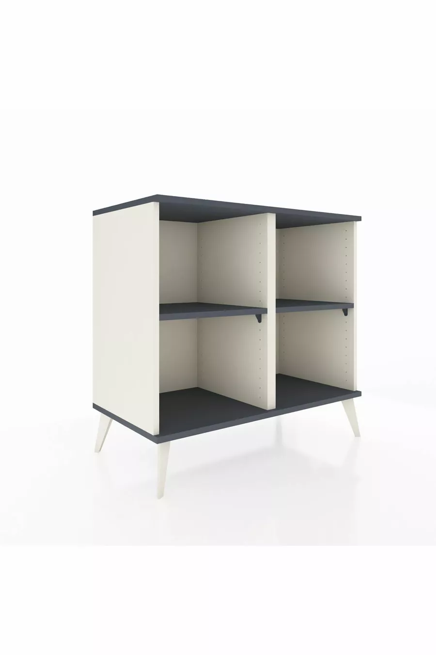 Commode Hyperion 2 étagères Pierre de lune-Anthracite