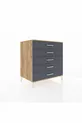 Commode Kronos à 5 tiroirs Pin-Anthracite