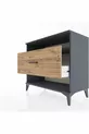 Commode Hyperion à une étagère et un tiroir, anthracite-pin