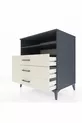 Commode Kronos 2 étagères 3 tiroirs Anthracite-Pierre de Lune