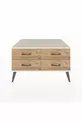 Commode Kronos 4 étagères Pierre de lune-Pierre de lune/Pin
