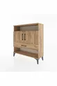 Commode Arges 3 étagères, 1 tiroir, 2 portes, pin-pin