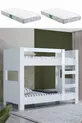 Lit superposé, Lit superposé séparable Açelya avec 2 matelas Comfort