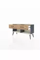 Commode Arges 2 Tiroirs Anthracite-Pierre de Lune/Pin