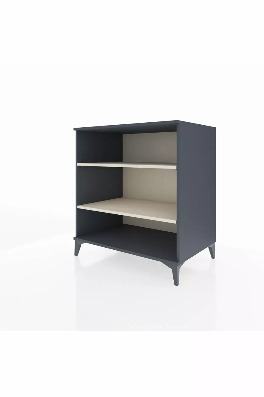Commode Kronos 2 étagères Anthracite-Pierre d'argile