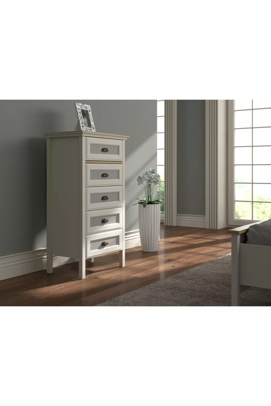 Hunerika Alenya Premium commode à 5 tiroirs - Minifiks - pierre de lune/Legnano