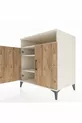 Commode Kronos 3 étagères 2 portes Pierre de lune-Pin
