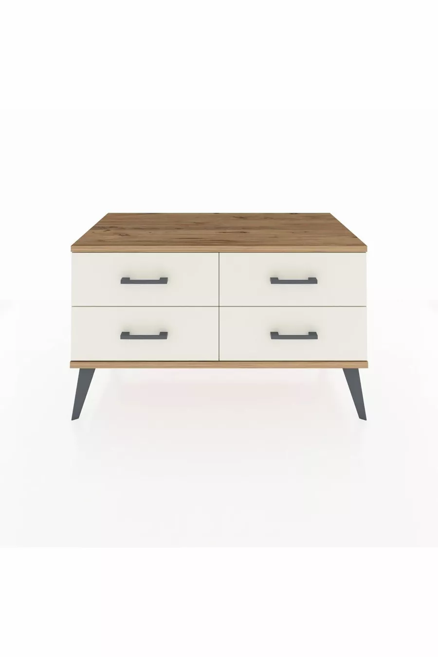 Commode Hyperion 4 étagères Pierre de lune-Pin/Pierre de lune