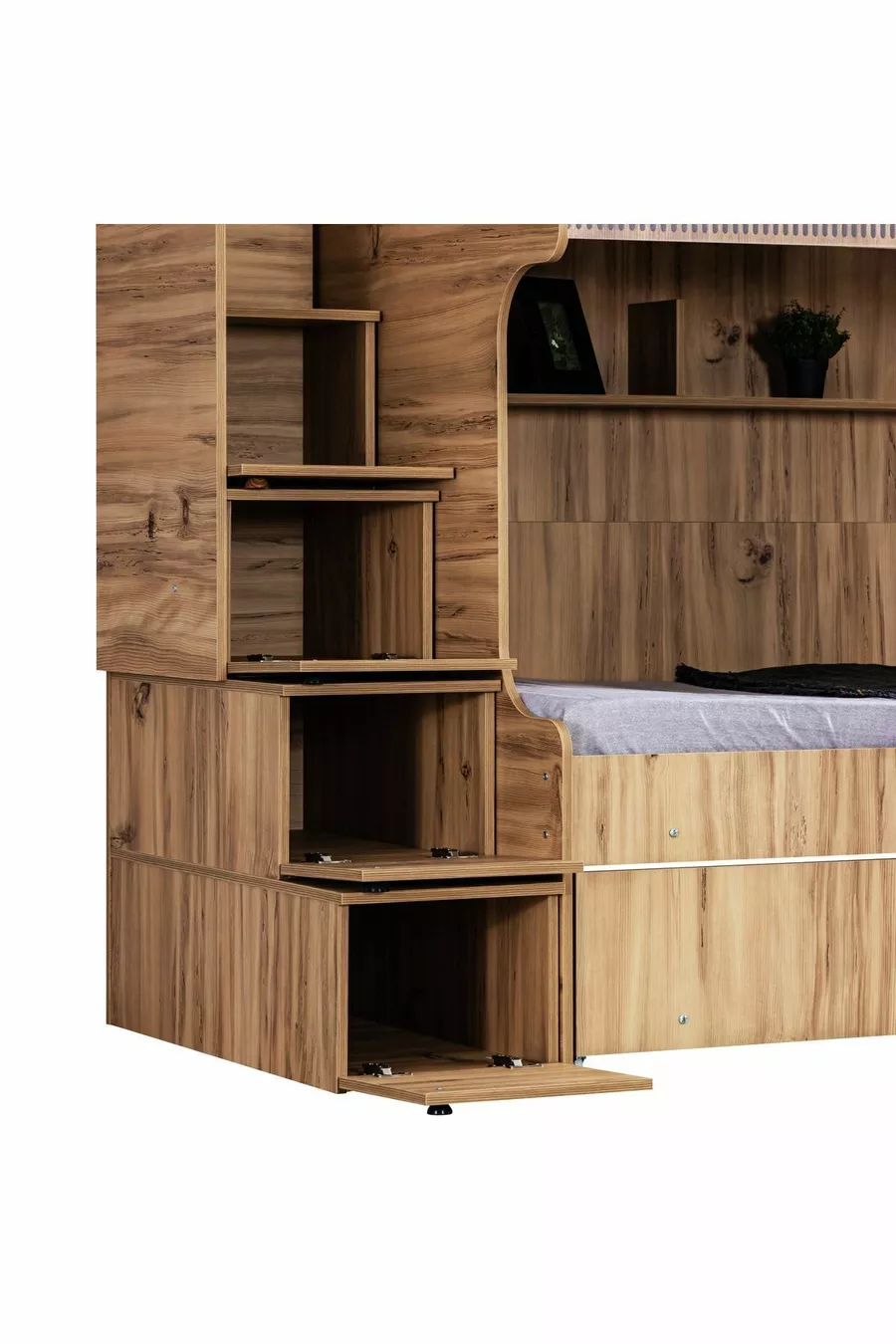 Lit superposé, lit superposé naturel avec 3 matelas confort